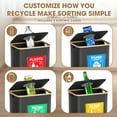 thumbnail image 2 of Recycling Bin for Kitchen 26 Gallon 100L, Indoor Recycle Bins with Lid, Hands-Free Access, Sorting Cards for Paper Plastic Glass Metal, Collapsible Waterproof Waste Bin, 2 of 3