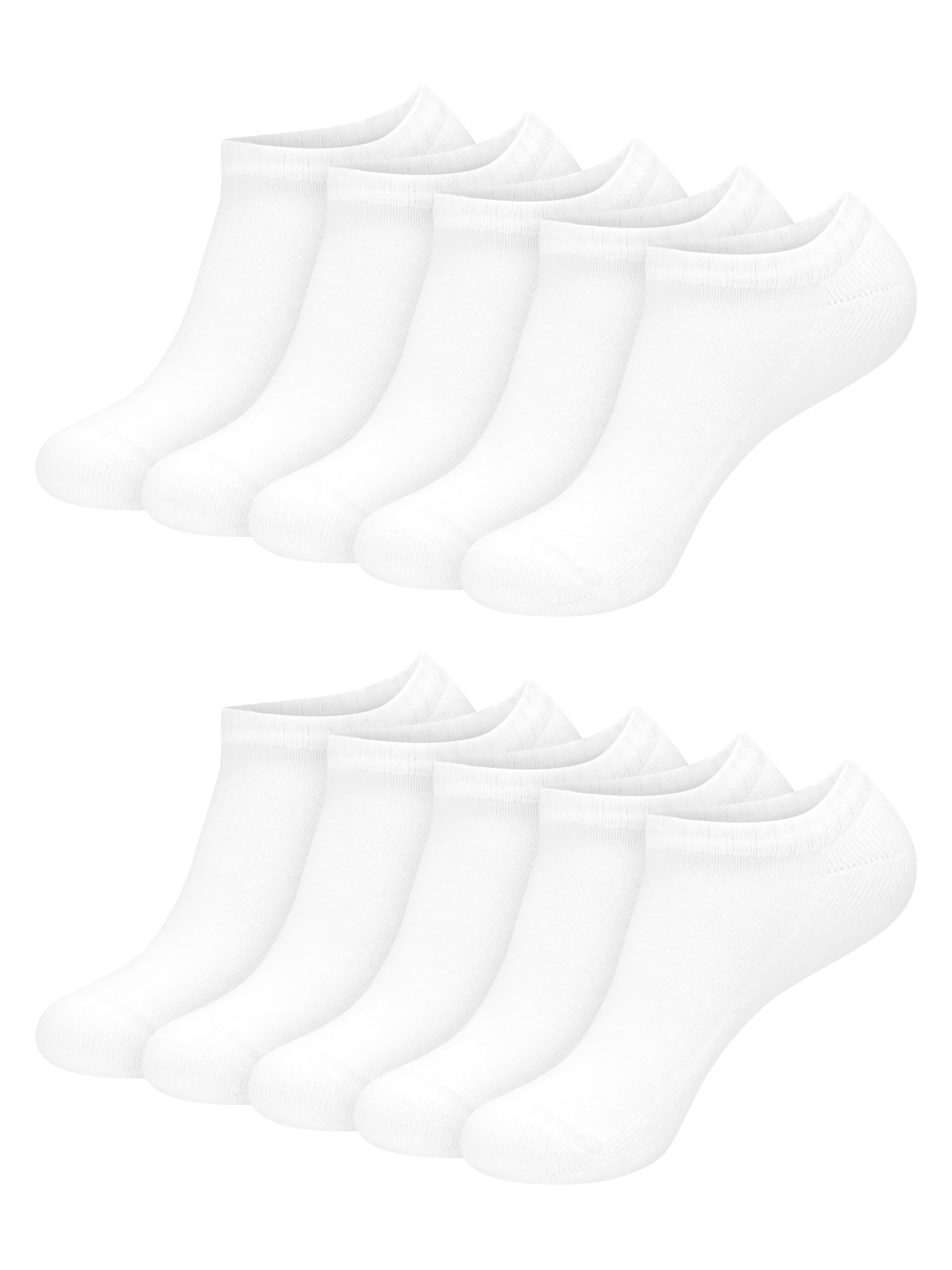 Hanes Womens CottonSoft No Show Socks, 10-Pack, Size 4-10