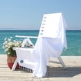 thumbnail image 2 of Linum Home Textiles Scorpio Turkish Cotton Summer Fun Horoscope Pestemal Beach Towel, 69" x 39", White, 2 of 3