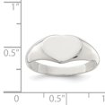 thumbnail image 2 of 925 Sterling Silver Solid Polished Love Heart Signet Ring Size 6 - 1.5 Grams -  Jewelry Gift for Mom, 2 of 2