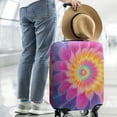 thumbnail image 2 of Rainbow Tie Dye Floral Pattern Luggage Cover Fashion Suitcase Cover Baggage Covers Fit 25-28 Inch Luggage (Go Travel), 2 of 5