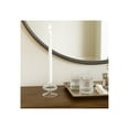 thumbnail image 2 of Decorative Glass Candle Holder for Taper Candles - Modern Candlestick Holder with Disc and Sphere Design for Table Decor - Pair with Gold Centerpieces for Tables and Living Room Display - 5", Clear, 2 of 10