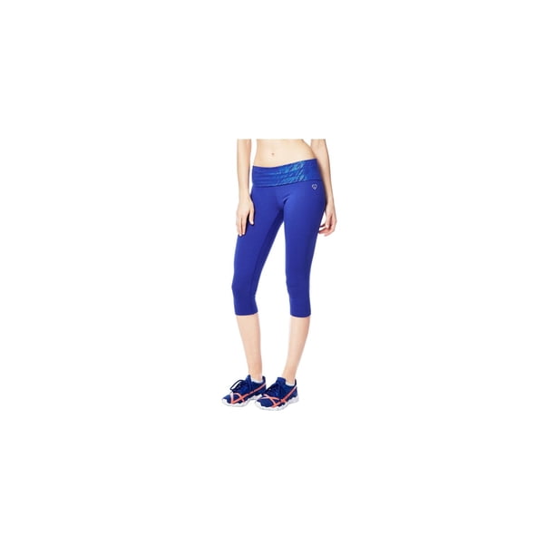 Aeropostale Womens Foil Print Crop Casual Leggings, Azul, Small