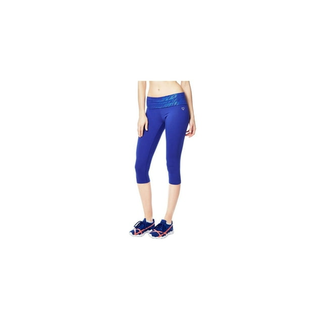 Aeropostale Womens Foil Print Crop Casual Leggings, Azul, Mediano