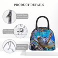 thumbnail image 4 of Daiia Sea Turtle Swims Pattern Lunch Bag , Insulated Lunch Box, Small Leakproof Cooler Food Lunch Containers Reusable High Capacity Lunch Tote Bags-One Size, 4 of 6