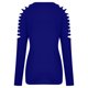 thumbnail image 4 of Moda para mujer, manga larga, cuello redondo, taladro caliente, mangas recortadas, blusa para mujer Pompotops  FGAJ12880, 4 of 5