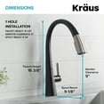 thumbnail image 4 of KRAUS Nolen Spot Free Finish Dual Function Pull-Down Kitchen Faucet, Stainless Steel/Matte Black, 4 of 12
