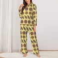 thumbnail image 2 of Lsque Bohemia Pattern Long Sleeve Pajama Set for Women - Soft 2-Piece Sleepwear and Loungewear Set with Pockets, Comfy Nightwear-XX-Large, 2 of 7