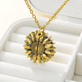 thumbnail image 2 of Collar con medallón de girasol BRILLAR You are My Sun Rojo Verde, 2 of 4