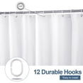 thumbnail image 4 of Blue Eucalyptus Leaf Shower Curtain for Bathroom, 72" x 72" Spring Natural Plant Weighted Hem Waterproof Fabric Shower Curtain Set with 12 Hooks, 4 of 6