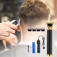 thumbnail image 4 of Kit de cortadoras de cabello para hombres, maquinilla de afeitar de peluquero profesional recargable 4 x peines Tipo T Head Strong Power Shaver para , negro Sunnimix Cortapelos Cortapelos, 4 of 8
