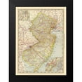 thumbnail image 2 of Rand McNally 19x24 Black Modern Framed Museum Art Print Titled - New Jersey - Rand McNally 1879, 2 of 5