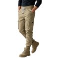 thumbnail image 2 of Men's Casual Cargo Joggers Pants Stretch Elastic Waist Drawstring Tapered Work Pants with Multi Pockets, 2 of 6