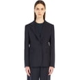 thumbnail image 3 of Max Mara Women's Lamine Navy Blue Blazer Blue Sizes IT 34-64, 3 of 5