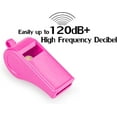 thumbnail image 2 of Loud Sports Whistle with Lanyard – High-Pitched Pink Plastic Whistles for Coaches, Outdoor Safety, Dog Training, Party Favors, 2 of 7