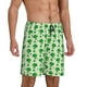 thumbnail image 2 of Balery Broccoli 1 Pantalones cortos de pijama de punto de algodón para hombre con cinturilla y bolsillos-Small, 2 of 6