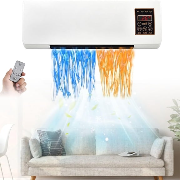 FYHALE 8,000 btu Wall Mounted Air Conditioner with Heat Function, 115V, Wall AC Unit for Rooms up to 350 Sq.Ft. with Remote, Quiet, High Efficiency, Climafy Air Conditioner