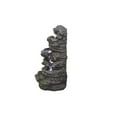 thumbnail image 5 of 18.25" Brown Multi Level Rock Outdoor Garden Fountain, 5 of 5