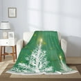 thumbnail image 2 of Sikiie Christmas Green Cozy Flannel Fleece Throw Blanket: Lightweight & Thick for All Seasons - Perfect for Women, Men, & Kids"40"x30", 2 of 6