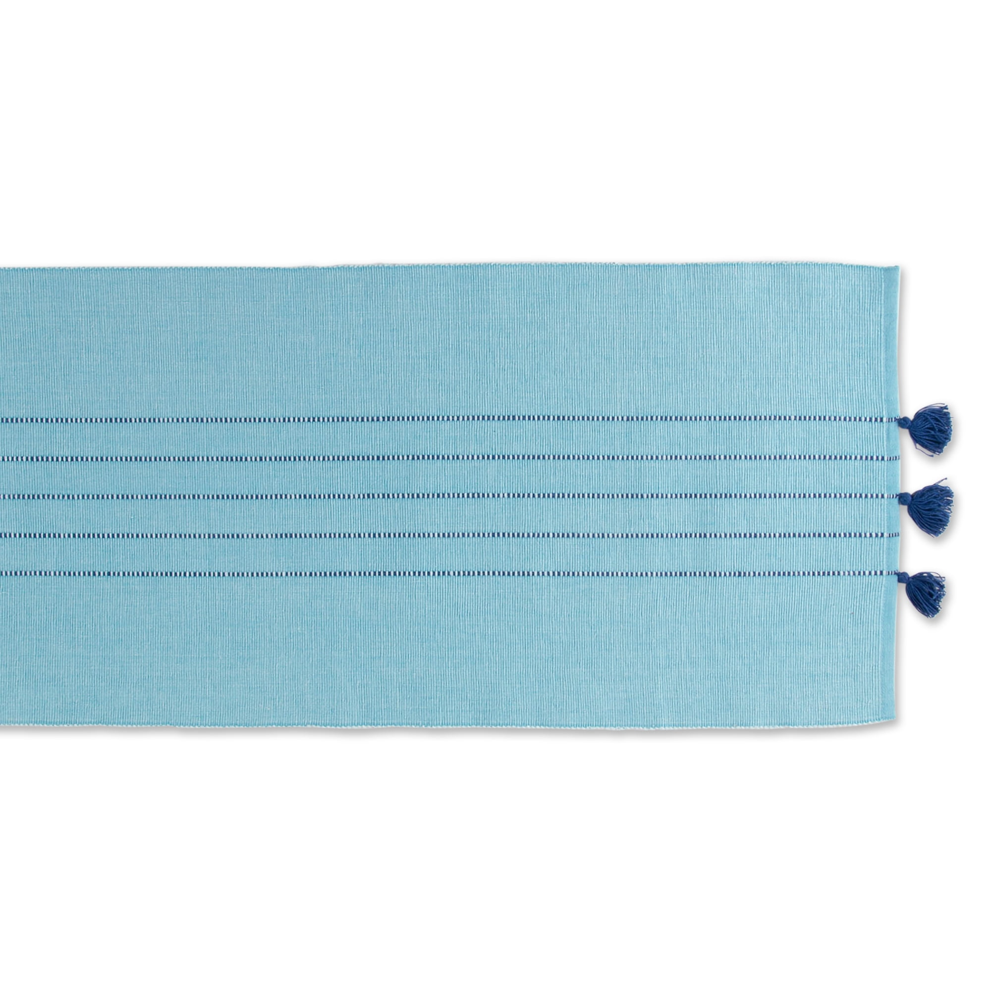 Vargottam Blu Ottanio Home Decor Tavolo Tessuto Frill Arredamento Runner in Cotone Fiammato-14 x 72 Pollice