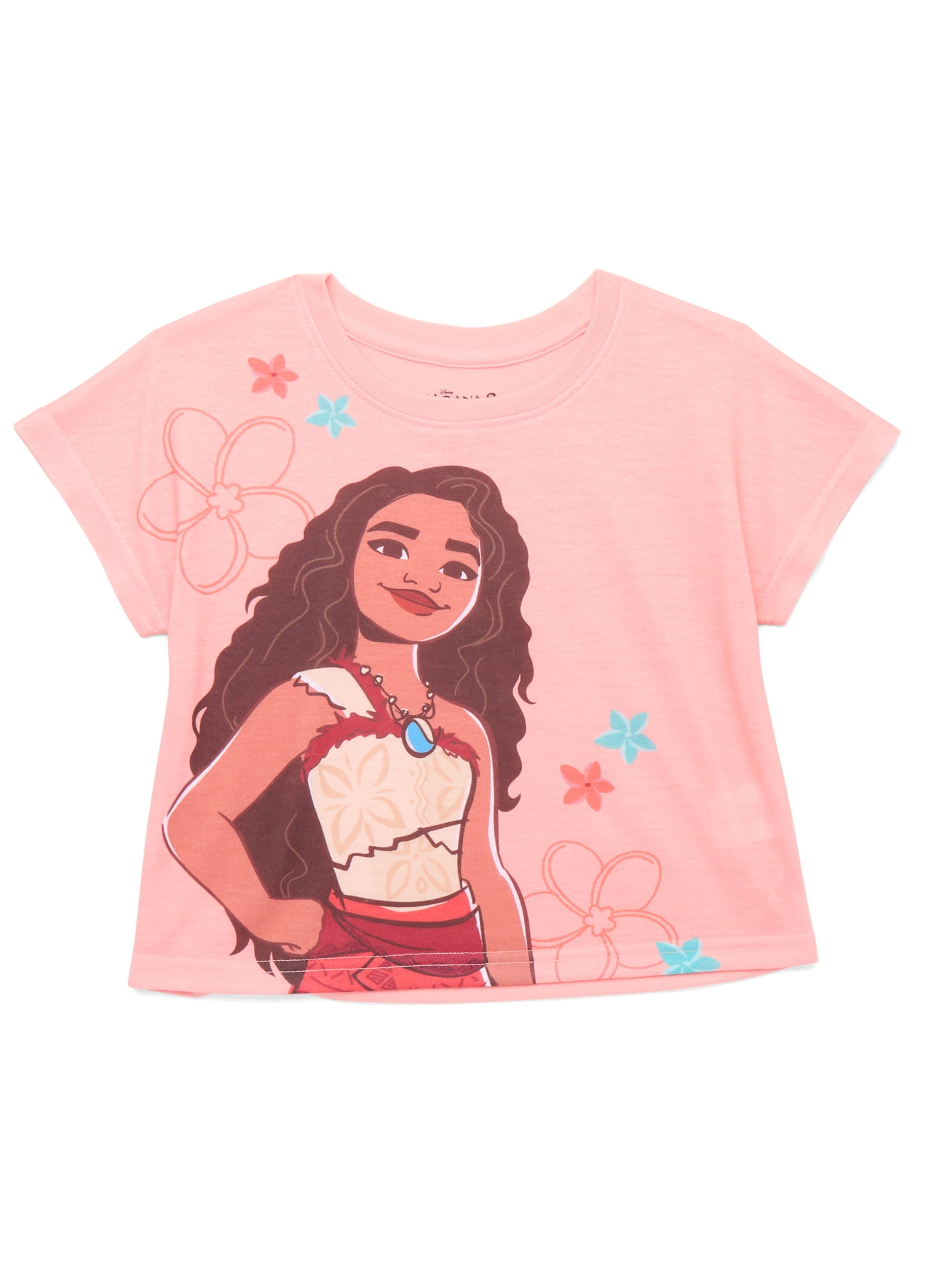 Moana Girls Top and Shorts Pajama Set, 2-Piece, Sizes 4-12