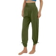 thumbnail image 6 of TrendVibe365 Wide Leg Pants Woman, Beach Pants for Women, Women's Casual Pants & Capris, Green, 6 of 10