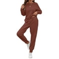 thumbnail image 2 of UVN Womens Fall Jogger Suit 2 Piece Set Long Sleeve Pullover Long Sweatpants with Pockets Ladies Sweatsuits Casual Lounge Set, 2 of 11