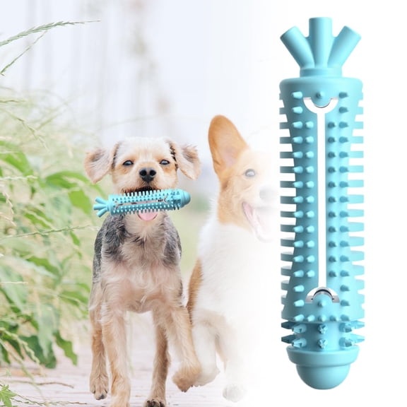 Durable Puppy Teething Toy Interactive Toys IQ Training Travel Carrot Shaped Dog Blue
