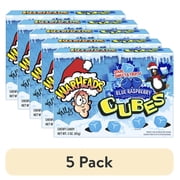 (5 pack) WARHEADS Blizzard Cubes Gummy Candy, Raspberry, 3oz Box