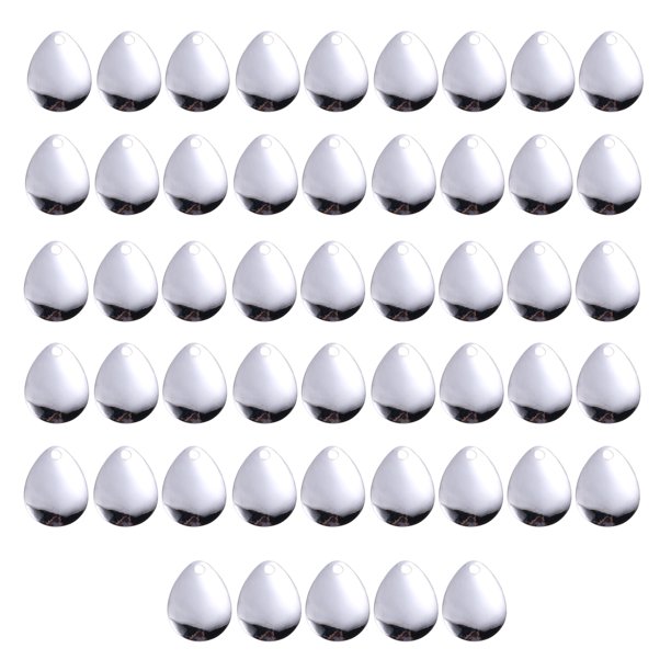 50 Uds. Cuchillas Giratorias Pesca Señuelos Pesca Suaves Accesorios para (Silver S)