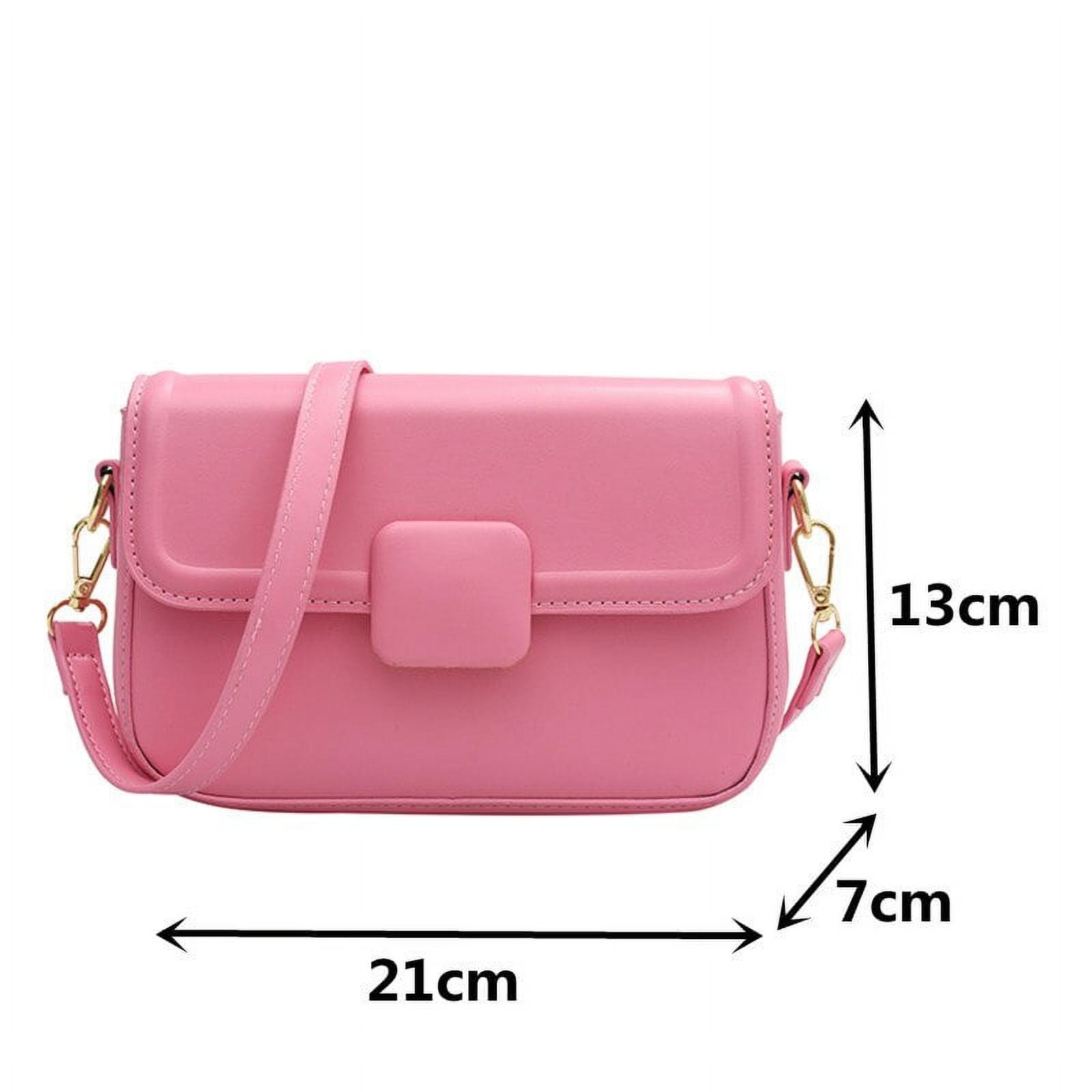CoCopeaunt Pink Shoulder Bags for Women Soft Leather Crossbody Bag Simple  Trend Handbag Ladys Classic Small Flap Messenger Bag 