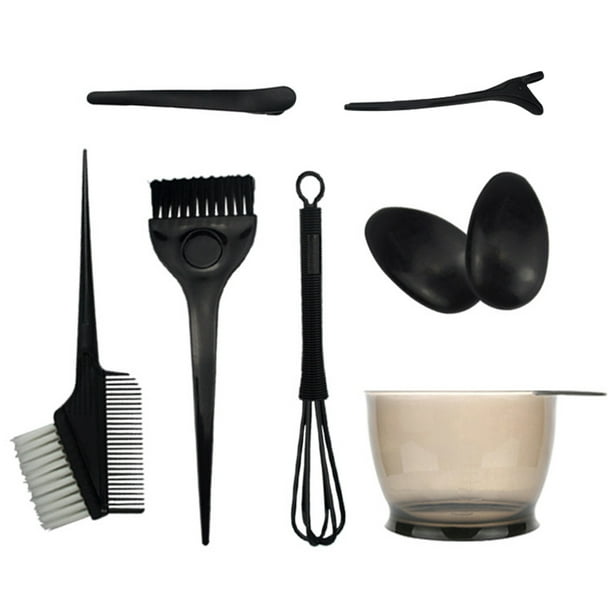EeaseMX 8 piezas de herramientas para teñir el cabello, cuenco para teñir el cabello, cepillo para teñir el cabello para salón de belleza en casa.