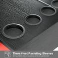 thumbnail image 6 of BarberPub Dressers Black Barber Station Mirror with 2 Stylish Drawers 3036, 6 of 7