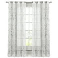 thumbnail image 2 of Grommet Curtain Panel, Embroidered Sheer Extra-Wide, Gray 54" x 63", 2 of 9