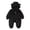 Black, variant on Loopsun Toddler Jumpsuits, Newborn Long Sleeve Thick Double Fleece Warm Outdoor Bodysuit Long Romper Black, 9-12 Months