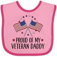thumbnail image 3 of Inktastic Military Veteran Daddy Proud Son Daughter Boys or Girls Baby Bib, 3 of 4
