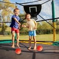 thumbnail image 6 of Trampoline Basketball Attachment - Hoop, Adjustable Rope, 3 Balls Included - for Backyard Gym, Family Games, Kids Athletic Skills, 6 of 8