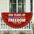thumbnail image 4 of YaoZQ 250th Anniversary American Flag Bunting, 1776-2026 250 Years of Freedom Patriotic Pleated Fan Flag for 4th of July Outdoor Porch Fence Decoration, 1.5x3 Ft, 4 of 6
