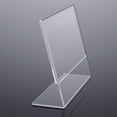 thumbnail image 3 of NIUBEE Acrylic Sign Holder 8.5*11 Inches 6 Pack Horizontal for Business Decor, Slant Back Clear Frames, Plastic Paper Flyer Display Holder, Document Menu Table Stand for Office, Store, Restaurant, 3 of 9