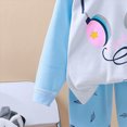 thumbnail image 7 of TOWED22 Fall Outfit Toddler Baby Boy 2 Piece Long Sleeve Cute Print Graphic Crewneck T-Shirt Thick Jogger Pants Round Neck Soft Clothes Set(Light Blue,2-3 Y), 7 of 7