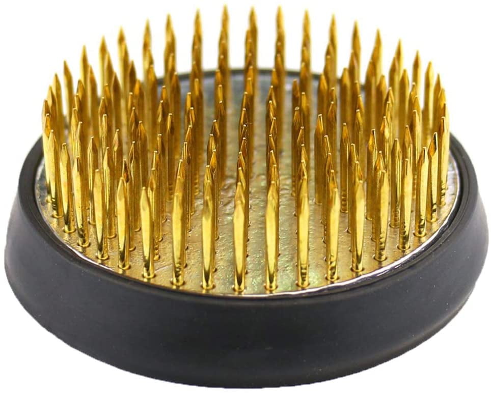 34mm Ikebana Kenzan Flower Frog Round Brass Floral Arranging Pin Needle