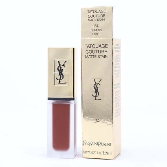 Yves Saint Laurent Tatouage Matte Lip Stain 0.20oz 34 Crimson Rivals New