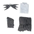 thumbnail image 6 of Women Gothic Steampunk Black Striped Rococo Dress Skellington Costume, 6 of 11