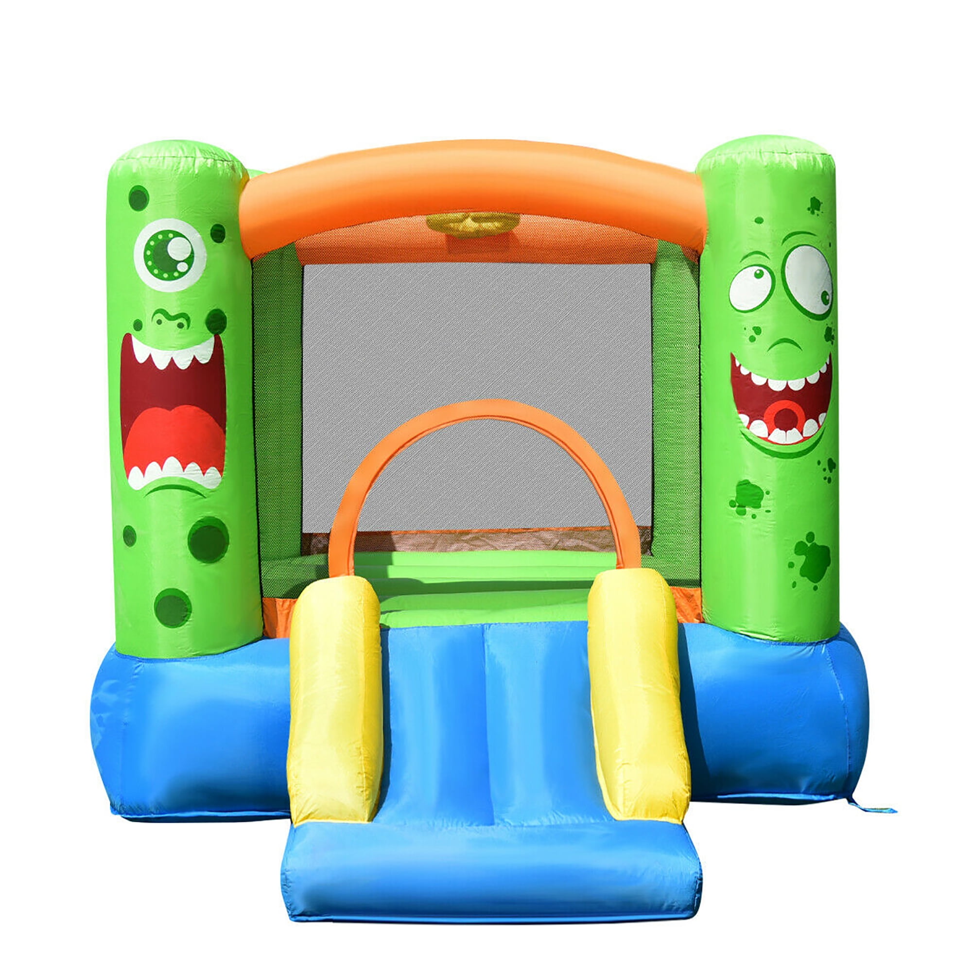 Costway Inflatable Castle Bounce House Jumper Kids Playhouse with Slider and 550W Blower