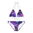 thumbnail image 2 of 'Electric Flower' Strappy Bikini Set (AOP), 2 of 9