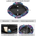thumbnail image 3 of 22 Inch Oversized Travel Bag Lightweight Canvas Weekender Duffel with Multi Pockets, Colorful Pop Pattern, 3 of 5