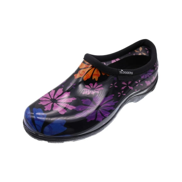 Sloggers Women's Waterproof Rain and Garden Shoe with Comfort Insole, Flower Power, Size 9, Style 5116FP09