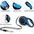 thumbnail image 4 of Dog Leash Retractable, 16ft Heavy Duty Walking Dog Leash for Medium Small Dogs up to 44lb, Anti-Slip Handle 360°Tangle-Free Nylon Tape, One-Handed One Button Lock and Release (Blue), 4 of 7