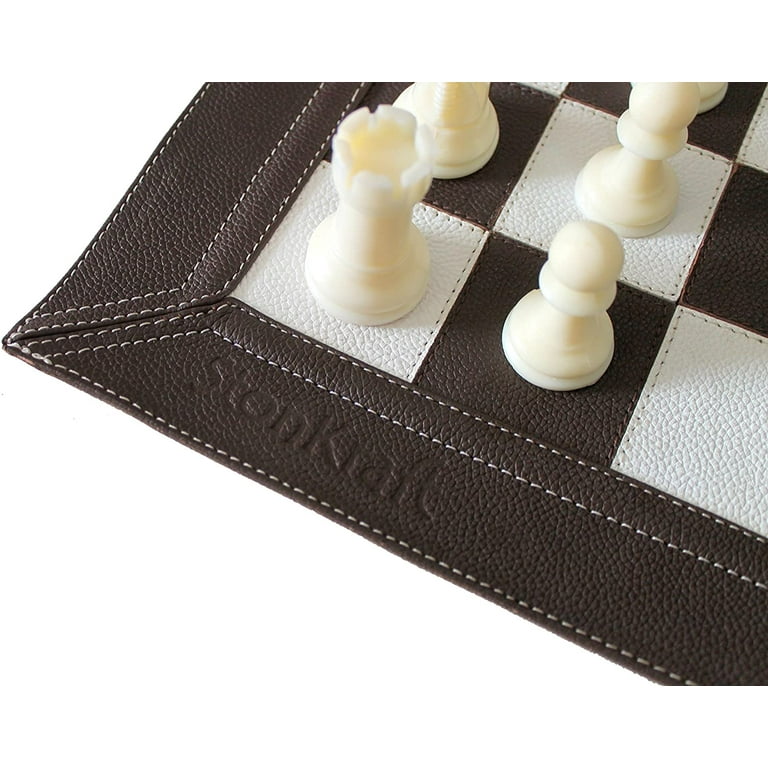  Standard Vinyl Roll Up Chess Boards - Professional Club &  Tournament Chess Boards (2 Square, Brown) : Toys & Games