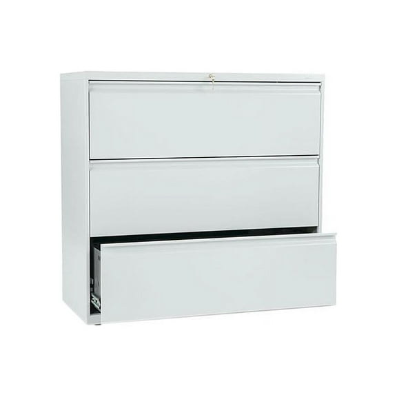 HON 893LQ 800 Series Three-Drawer Lateral File, 42w x 19-1/4d x 40-7/8h, Light Gray